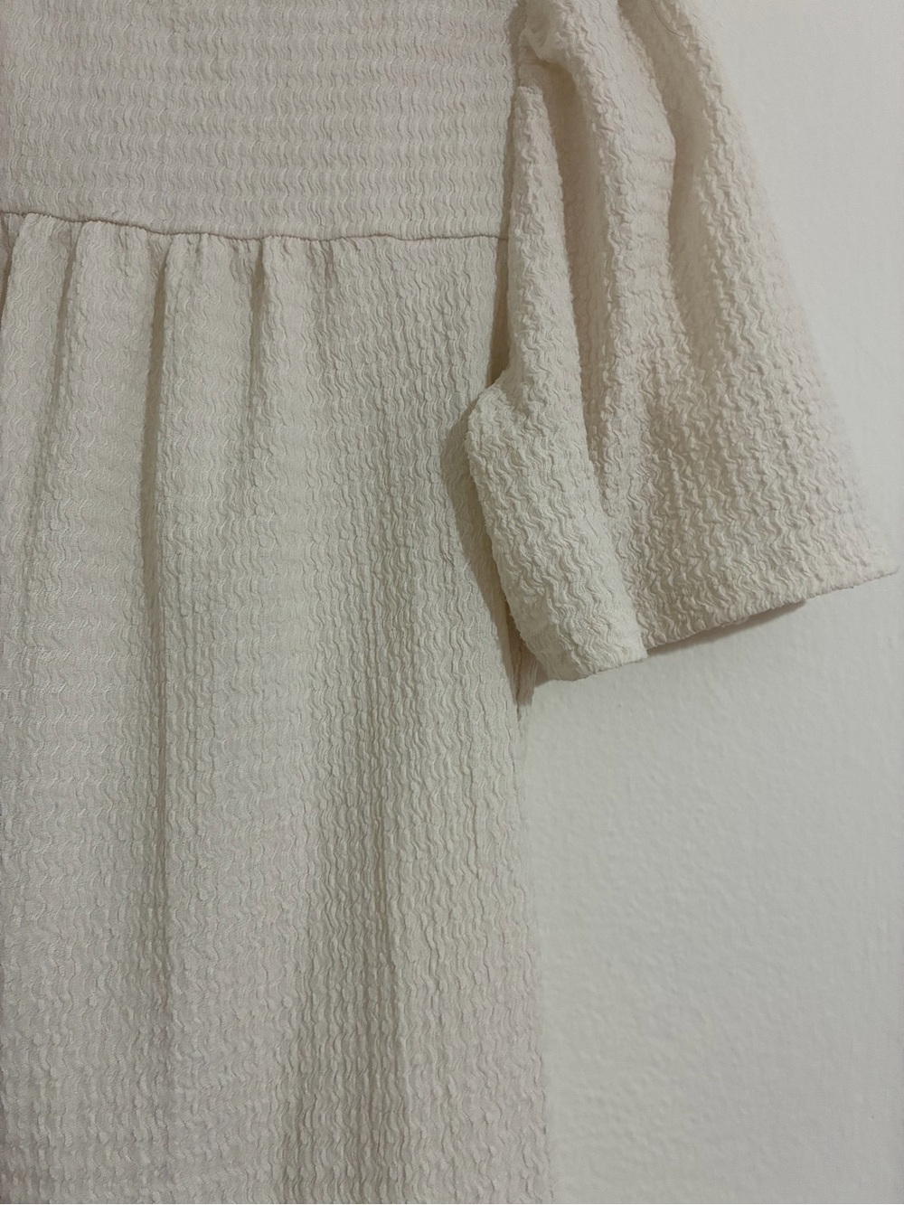 LOFT Cream Textured Ruffle-Neck Tunic - Picture 7 of 12